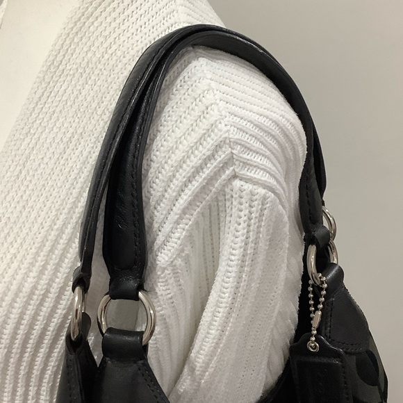 Coach Black Monogram Shoulder Bag - Picture 5 of 10